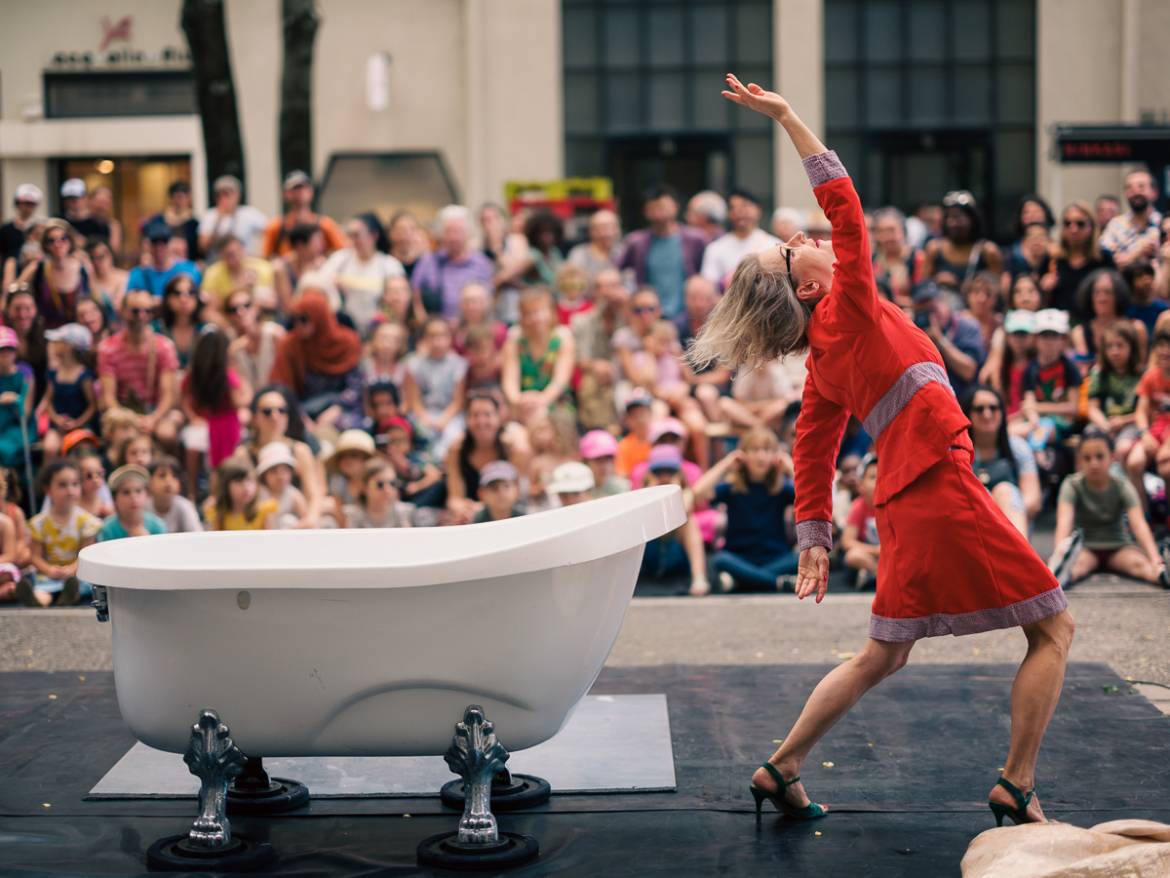 Barbara Probst et le collectif La même balle, mercredi 19 juin - (c) Lucas Frangella